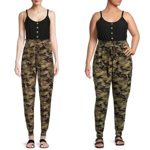 No Boundaries Camo Paperbag Jumpsuit
